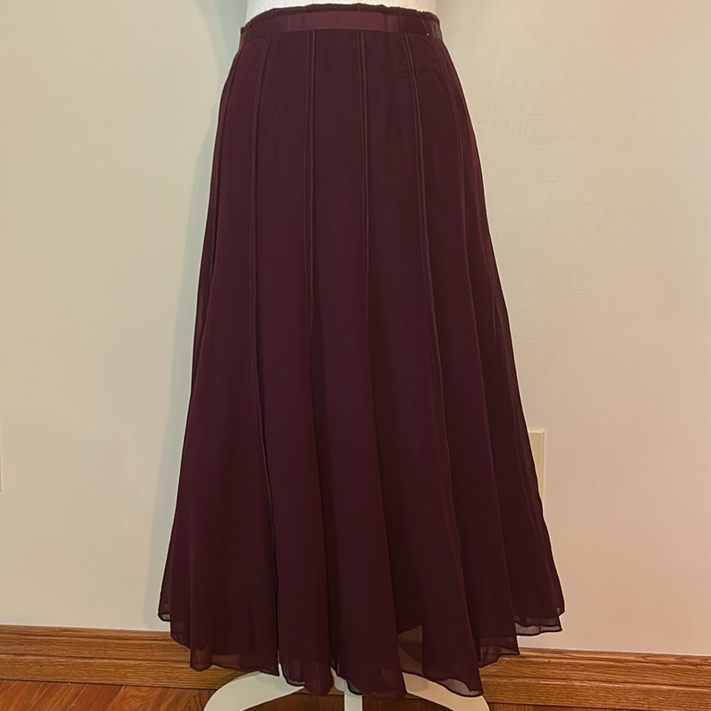 Focus 2000 Deep Burgundy A-Line Skirt